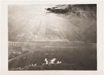 JOHN MARTIN Group of 7 mezzotints from Paradise Lost.